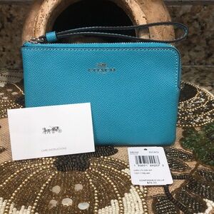 Coach Turquoise Wristlet NWT